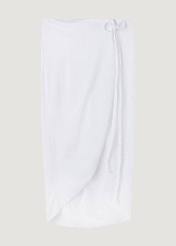 Calzedonia Long Crossover Pareo Cover-ups Dames Wit | BE2135YU