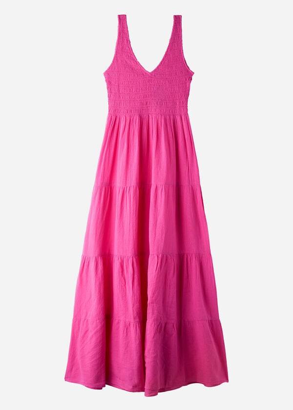 Calzedonia Long Jurken with Ruffled Skirt Cover-ups Dames Roze | BE2102NB