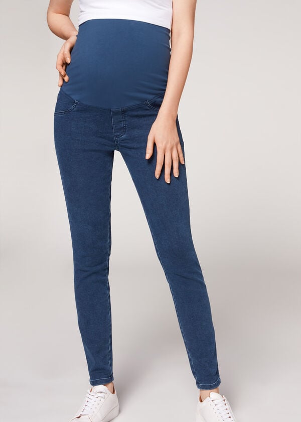 Calzedonia Maternity Jean Jeans Dames Blauw | BE2605UT