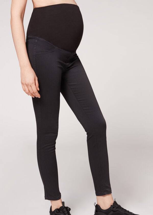 Calzedonia Maternity Jean Sport Leggings Dames Zwart | BE2748YU