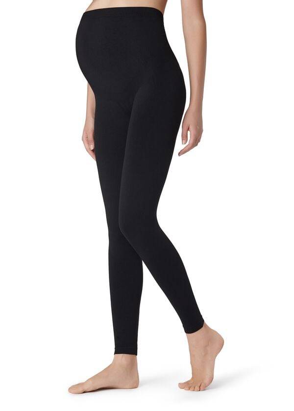 Calzedonia Maternity Opaque Footless Leggings Dames Zwart | BE2750RW