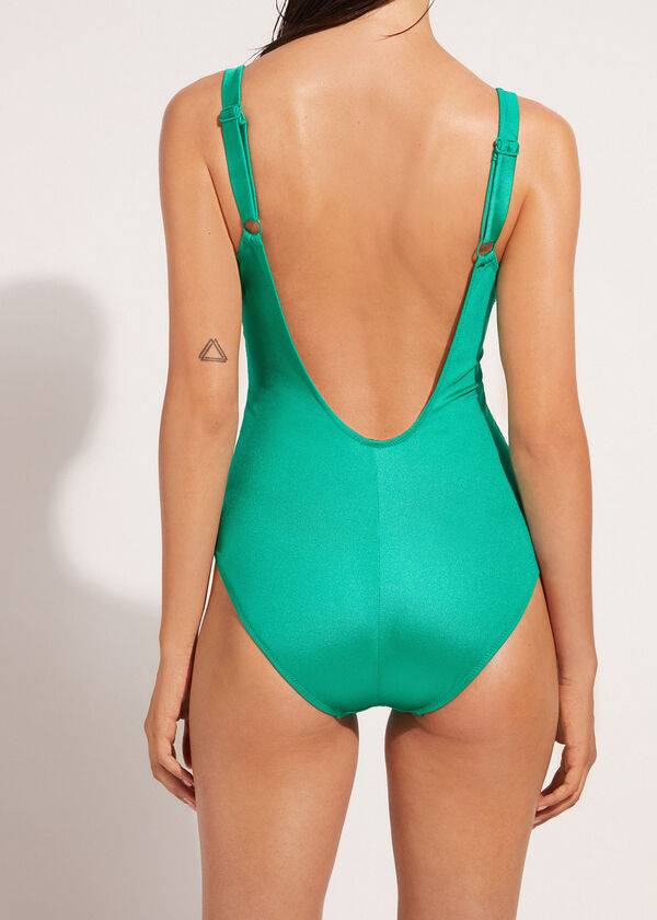 Calzedonia One Piece Cannes Badpakken Dames Groen | BE2155MA