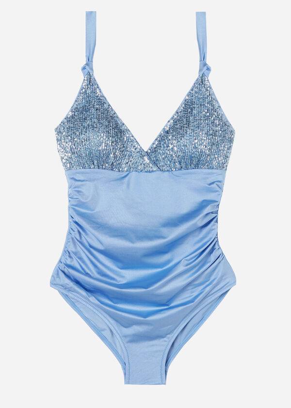 Calzedonia One Piece Cannes Badpakken Dames Blauw | BE2156QZ