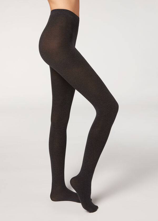 Calzedonia Opaque 150 Denier in Eco Katoenen Hardloopbroek Dames Grijs | BE1055KI