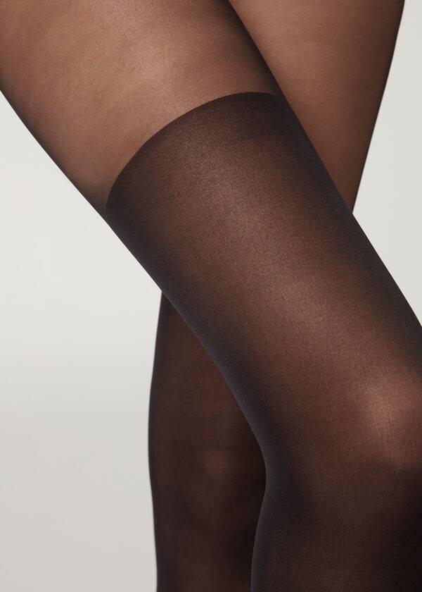 Calzedonia Over-The-Knee Sheer Hardloopbroek Dames Zwart | BE1225YU