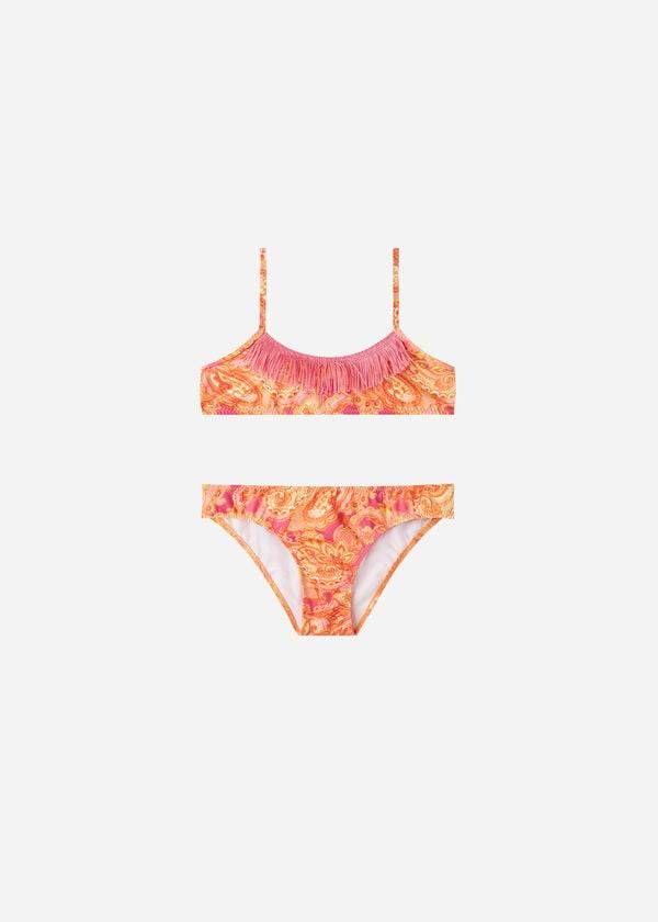 Calzedonia Paisley Two-Piece Jasmine Badpakken Kinderen Rood | BE3048HK