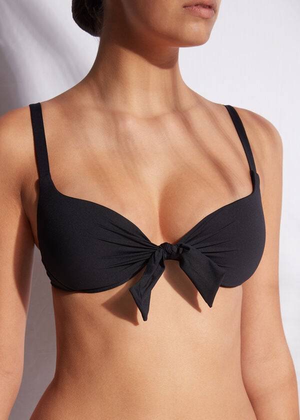 Calzedonia Patrizia Indonesia Push-Up Bikinitopjes Dames Zwart | BE1938JJ