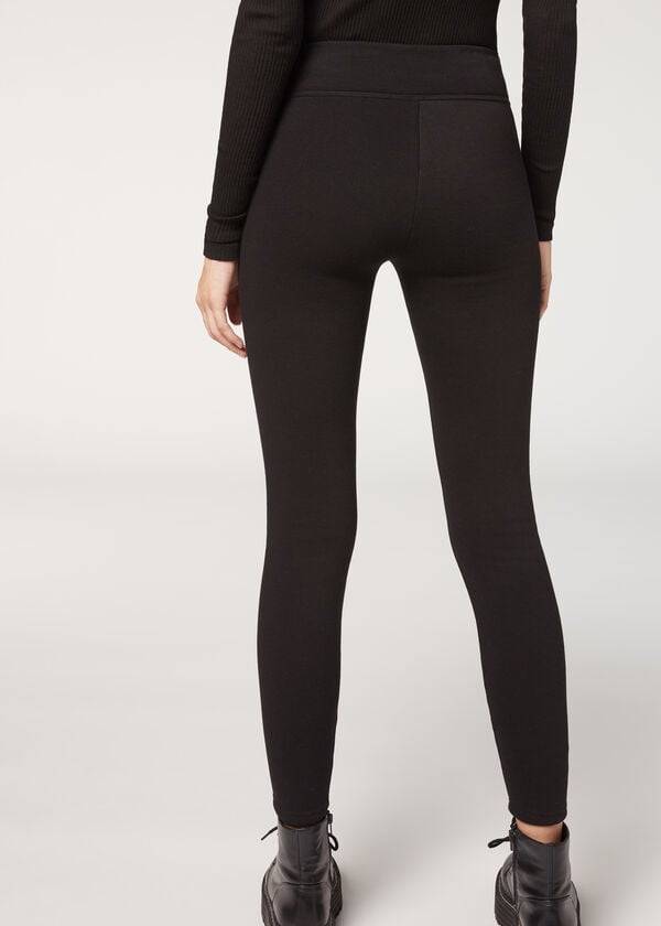 Calzedonia Plush Ultra Thermal Leggings Dames Zwart | BE2672AP