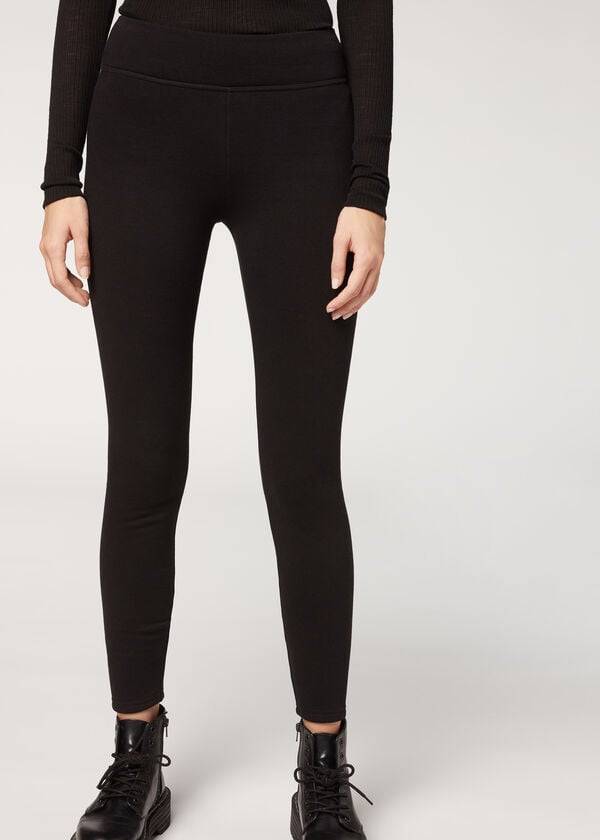 Calzedonia Plush Ultra Thermal Leggings Dames Zwart | BE2672AP