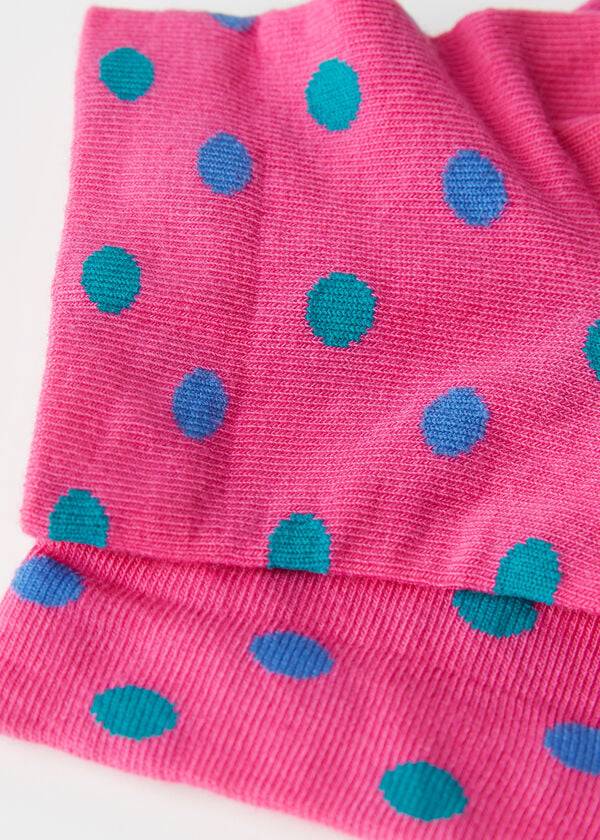 Calzedonia Polka Dot Pattern Kort Sokken Dames Roze | BE2470SO