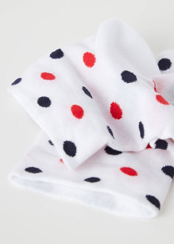 Calzedonia Polka Dot Pattern Kort Sokken Dames Wit | BE2471AP