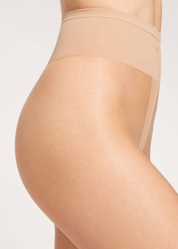 Calzedonia Premium Matt Second Skin 15 Denier Sheer Hardloopbroek Dames Beige | BE1233FM