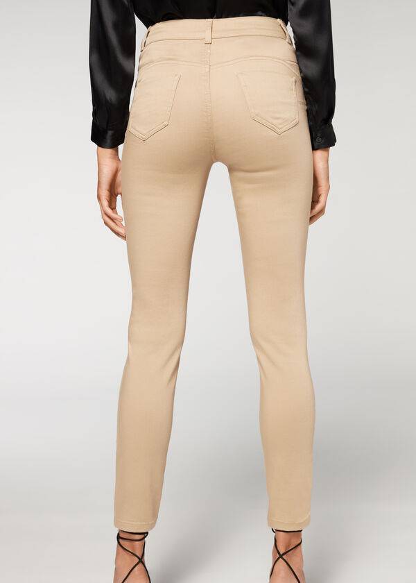 Calzedonia Push-up and soft touch Jeans Dames Beige | BE2606YU