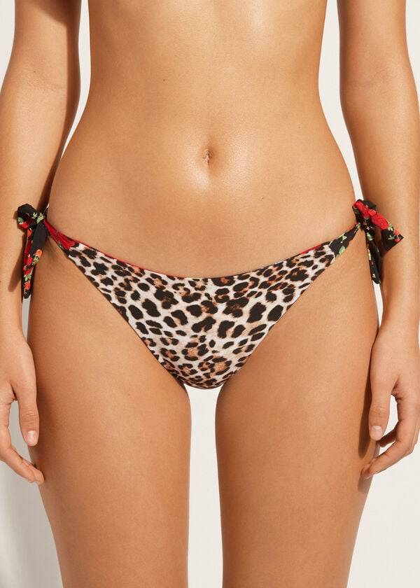 Calzedonia Reversible String Nizza Bikinibroekjes Dames Roze | BE1514OR