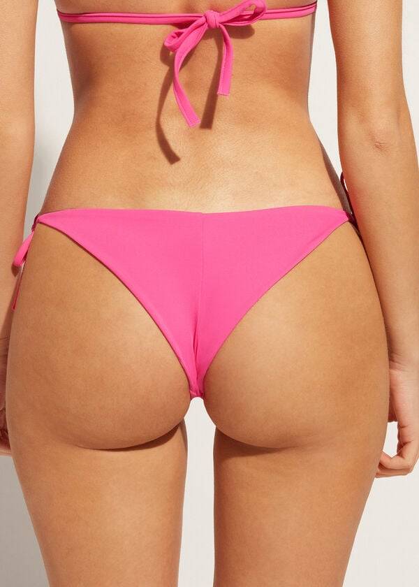 Calzedonia Rhinestone Brazilian String Shanghai Bikinibroekjes Dames Roze | BE1517SO