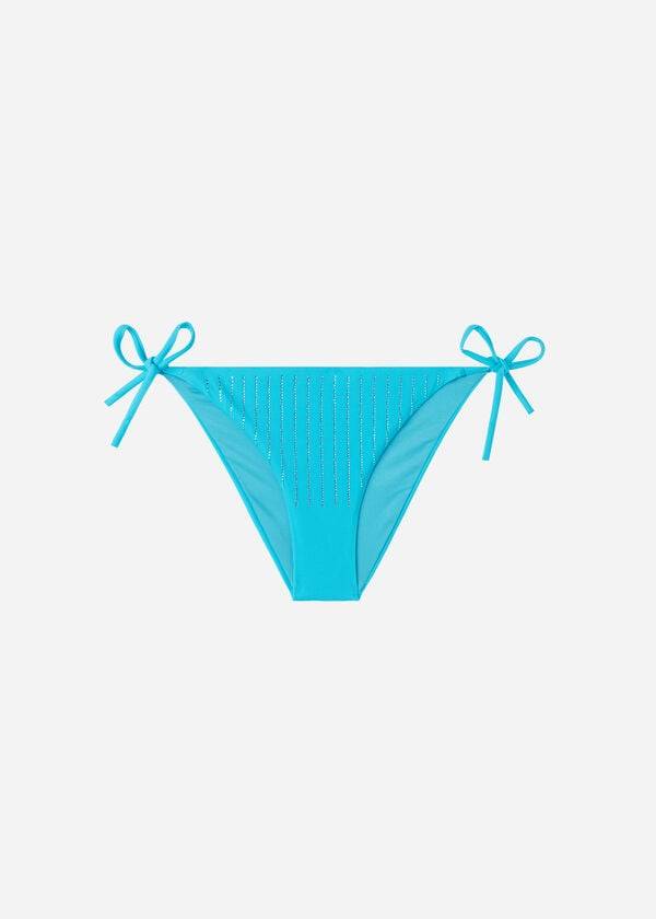 Calzedonia Rhinestone String Shanghai Bikinibroekjes Dames Turquoise Groen | BE1526XF