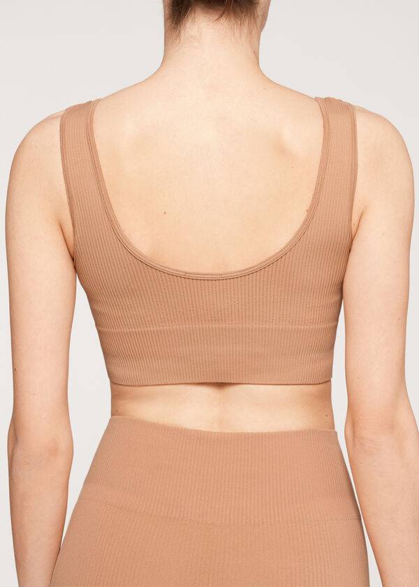 Calzedonia Seamless Geribbeld Cover-ups Dames Beige | BE2109YU