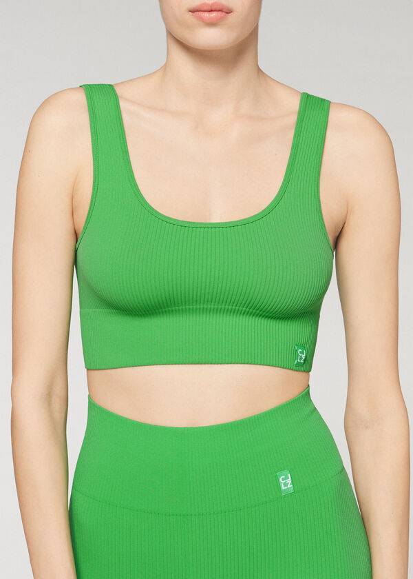 Calzedonia Seamless Geribbeld Cover-ups Dames Groen | BE2112OR