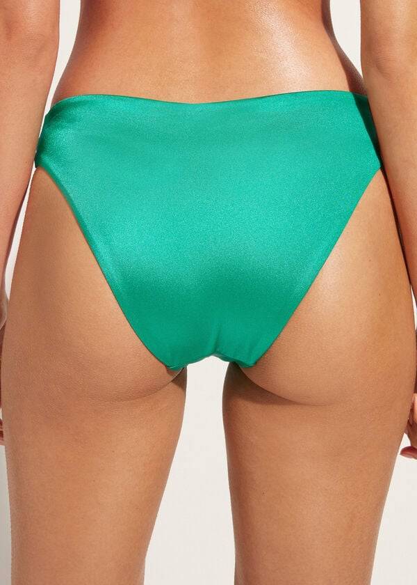 Calzedonia Sequined Cannes Bikinibroekjes Dames Groen | BE1536TV