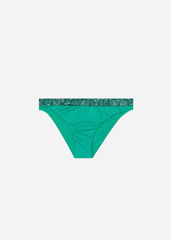 Calzedonia Sequined Cannes Bikinibroekjes Dames Groen | BE1536TV