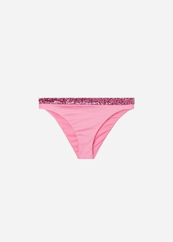 Calzedonia Sequined Cannes rosa Bikinibroekjes Dames Roze | BE1540OR