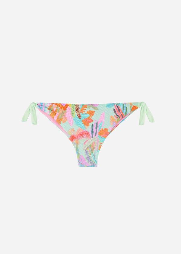 Calzedonia Side-Tie Brazilian Foliage Tahiti Bikinibroekjes Dames Groen | BE1568AP