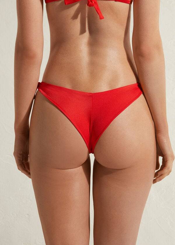 Calzedonia Side Tie Brazilian Marrakech Bikinibroekjes Dames Rood | BE1560EX