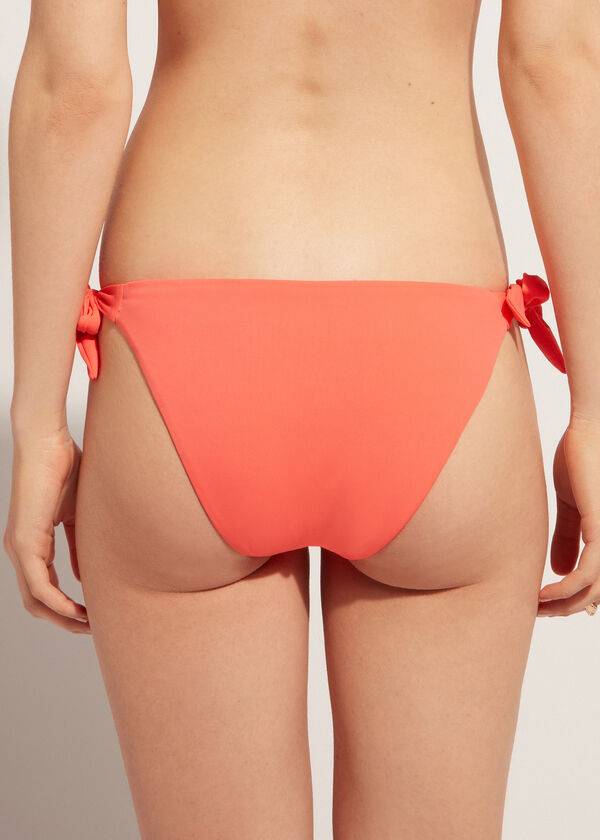 Calzedonia Side Tie Corfù Bikinibroekjes Dames Koraal Oranje | BE1561RW