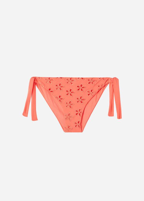 Calzedonia Side Tie Corfù Bikinibroekjes Dames Koraal Oranje | BE1561RW