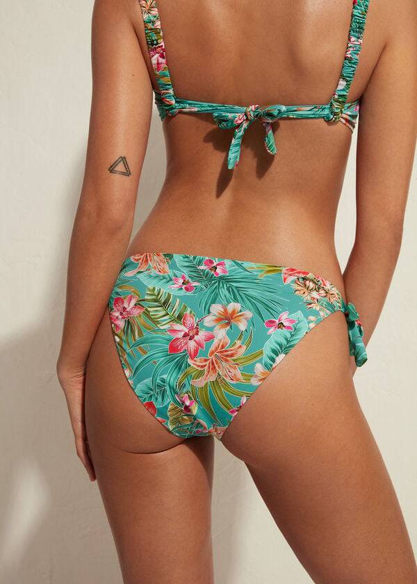 Calzedonia Side Tie Venezia Bikinibroekjes Dames Turquoise | BE1567PQ