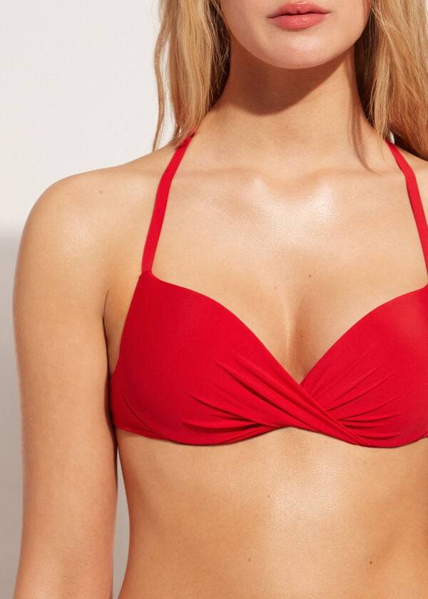 Calzedonia Soft Graduated Super Gewatteerd Push-up Indonesia Bikinitopjes Dames Rood | BE1961FM