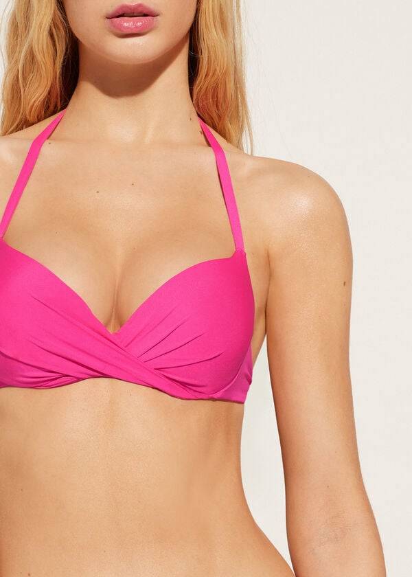 Calzedonia Soft Graduated Super Gewatteerd Push-up Indonesia Eco Bikinitopjes Dames Roze | BE1963HK