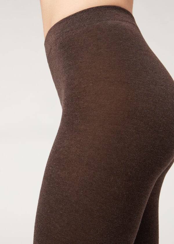 Calzedonia Soft Modal and Cashmere Blend Opaque Hardloopbroek Dames Bruin | BE1065WY