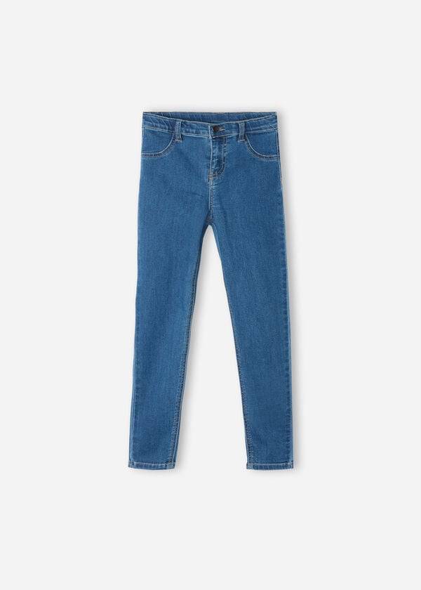 Calzedonia Soft Touch Denim Cropped Mager Leggings Kinderen Blauw | BE3142SO