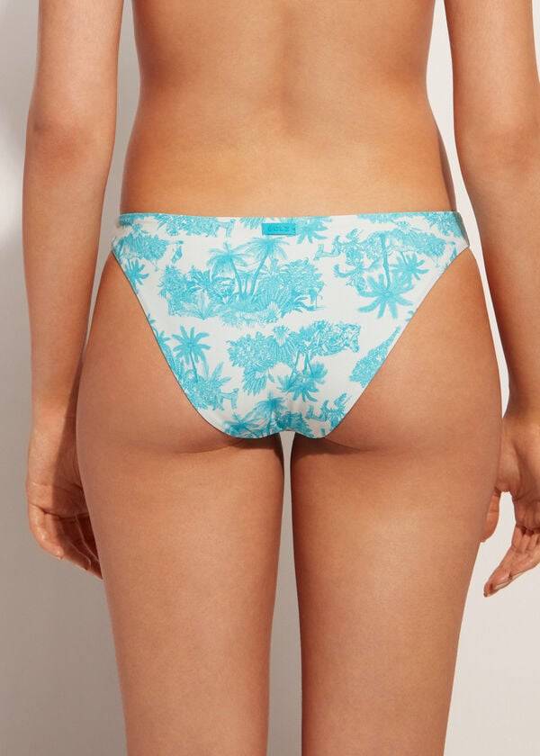 Calzedonia Sorrento Bikinibroekjes Dames Blauw | BE1575KI