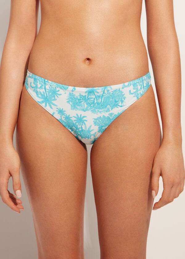 Calzedonia Sorrento Bikinibroekjes Dames Blauw | BE1575KI