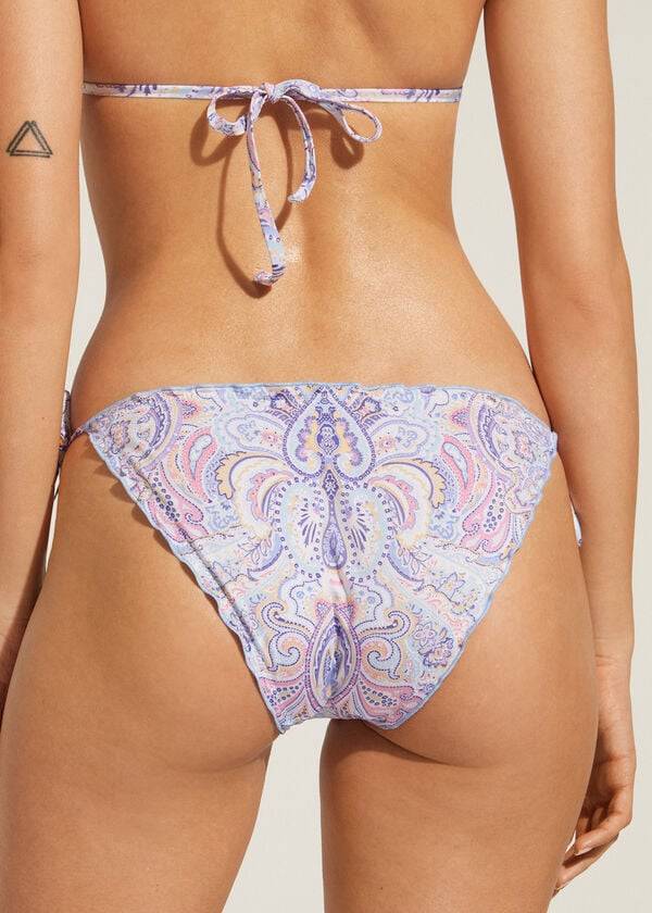 Calzedonia String Amalfi Bikinibroekjes Dames Blauw | BE1577ZG