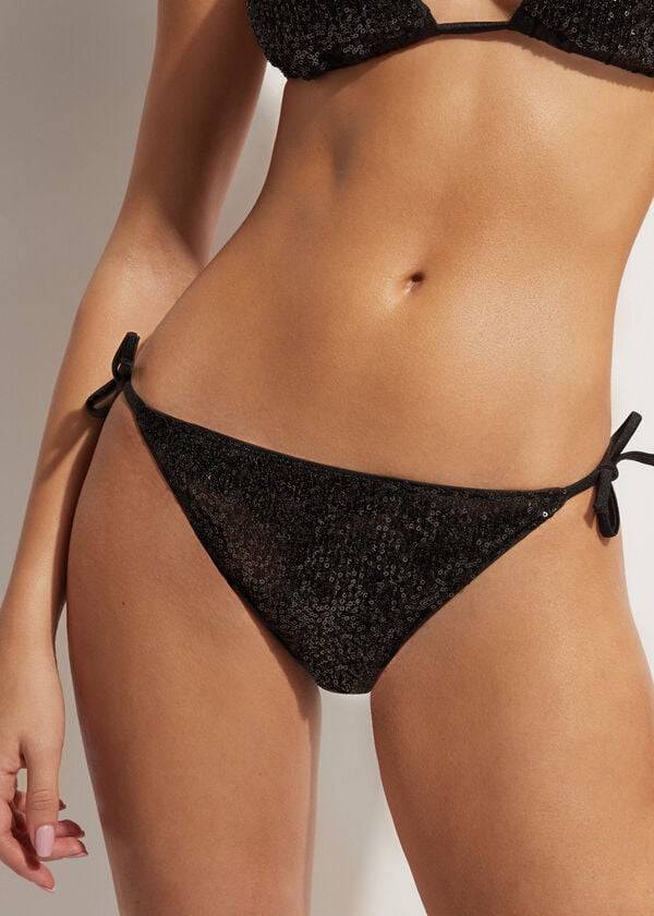 Calzedonia String Cannes Bikinibroekjes Dames Zwart | BE1585WY