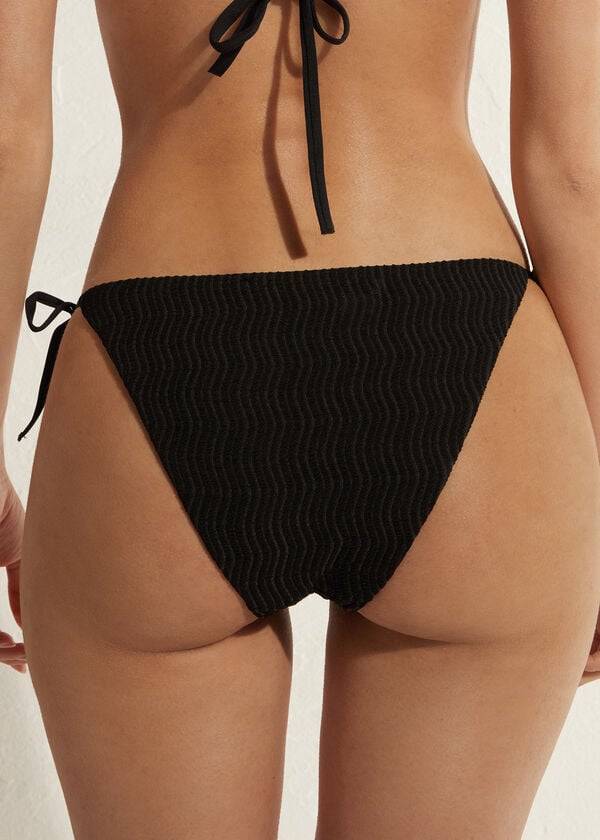 Calzedonia String Mykonos Bikinibroekjes Dames Zwart | BE1608NB