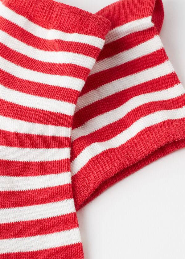 Calzedonia Stripe Patterned Kort Sokken Dames Rood | BE2547DN