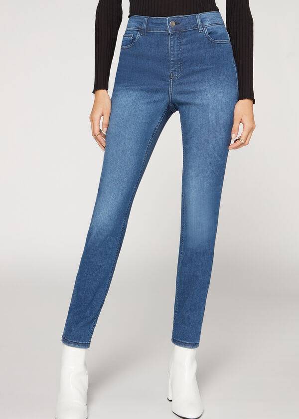 Calzedonia Super Flex Denim High Taille Superskinny Jeans Dames Blauw | BE2615VD