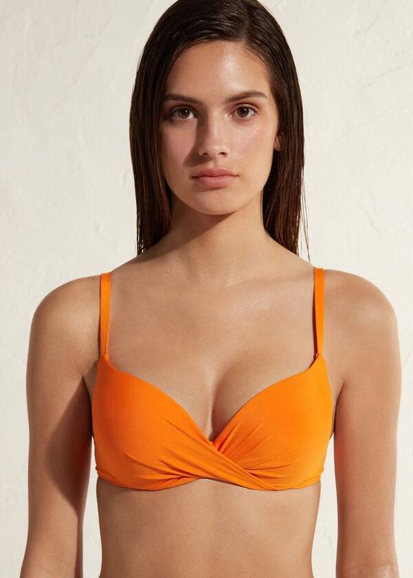 Calzedonia Super Gewatteerd Push Up Indonesia Eco Bikinitopjes Dames Oranje | BE1975WY