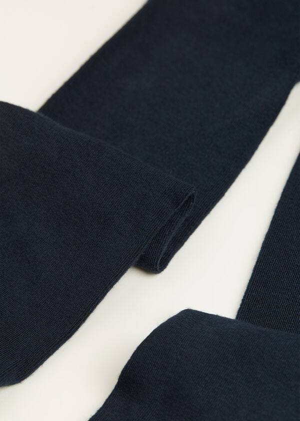 Calzedonia Super Opaque with Cashmere Hardloopbroek Kinderen Blauw | BE3010WY