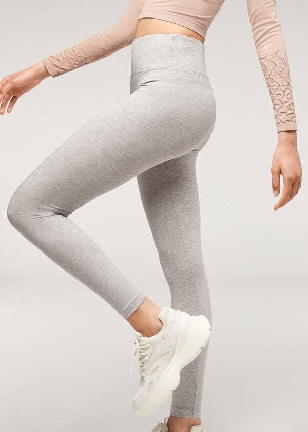 Calzedonia Supima Katoenen Leggings Dames Grijs | BE2695GL