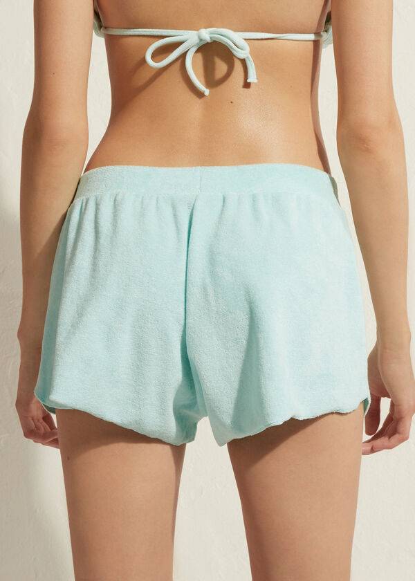 Calzedonia Terrycloth Shorts Cover-ups Dames Blauw | BE2149ZG