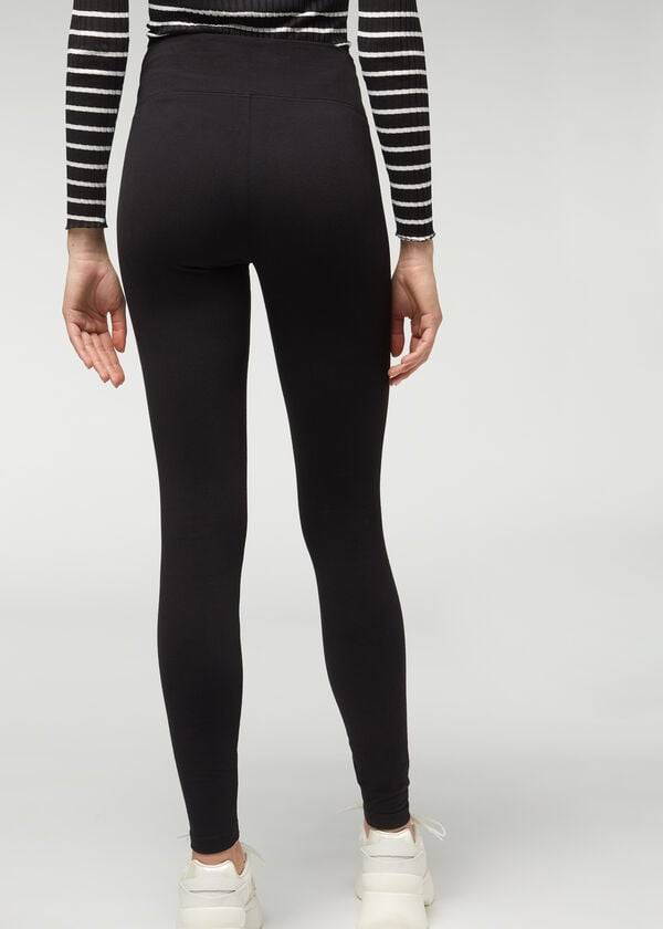 Calzedonia Thermal Leggings Dames Zwart | BE2697DN