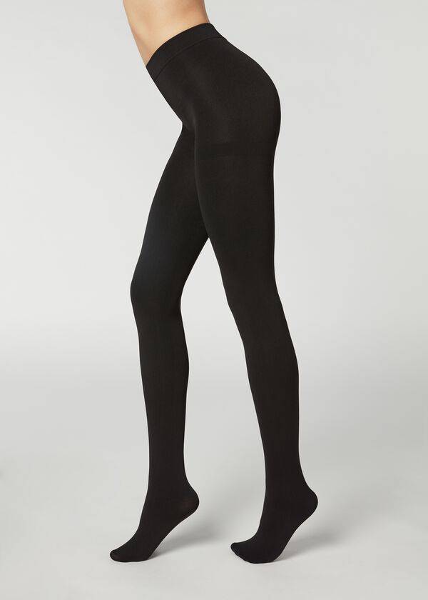 Calzedonia Thermal Super Opaque Hardloopbroek Dames Zwart | BE1070UT