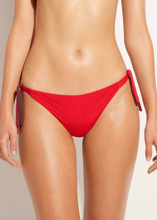 Calzedonia Tied Indonesia Eco Bikinibroekjes Dames Rood | BE1652JJ