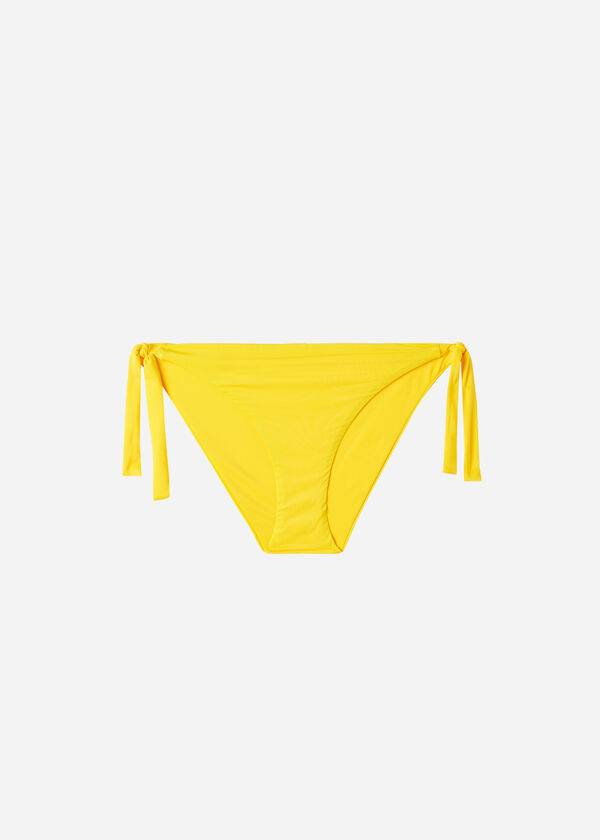 Calzedonia Tied Indonesia Eco Side tie Bikinibroekjes Dames Geel | BE1653KI