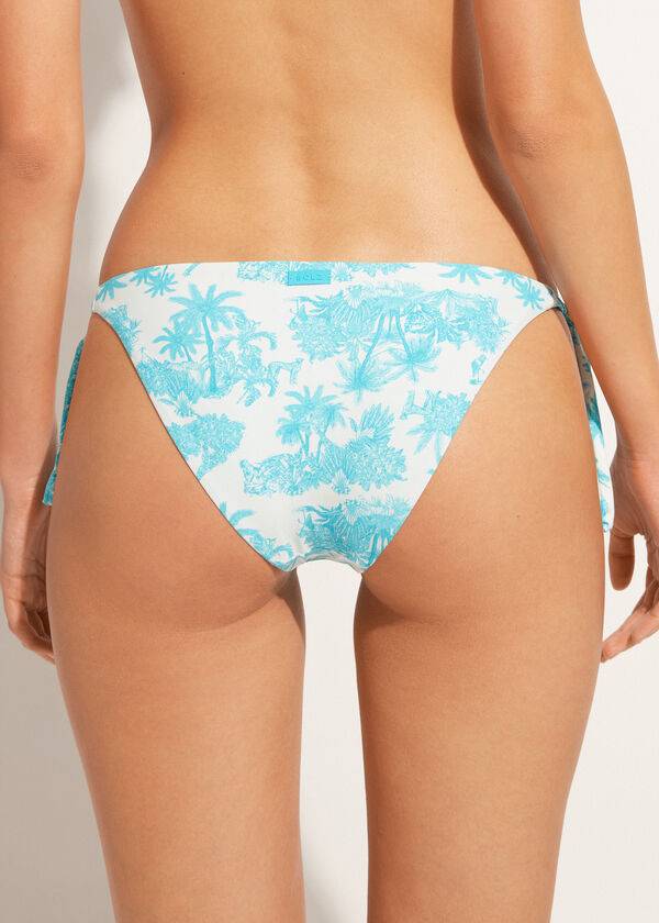 Calzedonia Tied Sorrento Bikinibroekjes Dames Blauw | BE1655ZG